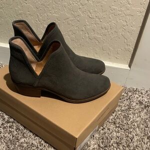 Lucky Brand Dark Gray Ankle Booties